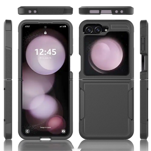 Удароустойчив калъф Hybrid за Samsung Galaxy Z Flip 6, Черен