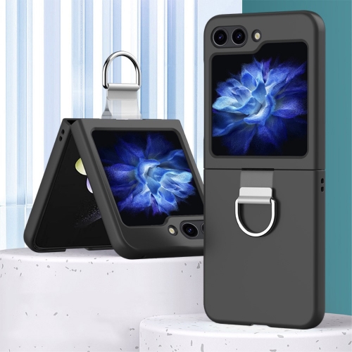 Удароустойчив калъф Skin Feel Ring за Samsung Galaxy Z Flip 6, Черен
