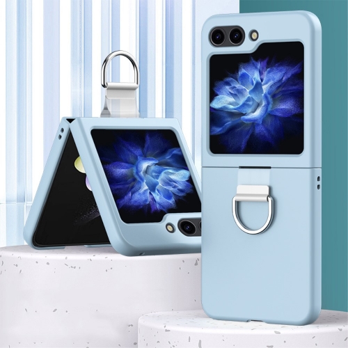 Удароустойчив калъф Skin Feel Ring за Samsung Galaxy Z Flip 6, Светло син