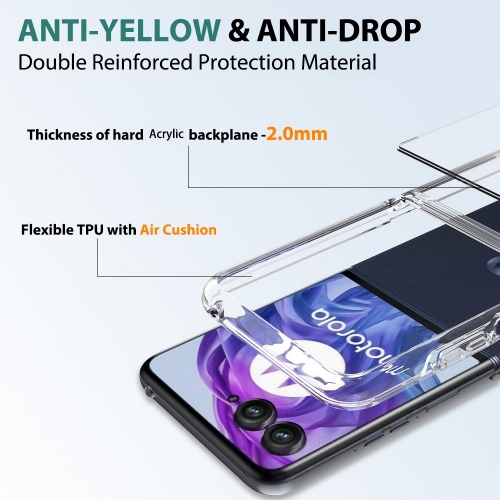 Удароустойчив калъф Acrylic за Motorola Razr 50 Ultra 5G, Прозрачен
