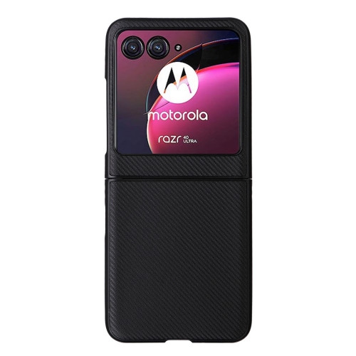 Силиконов Калъф Carbon Fibre Texture за Motorola Razr 40 Ultra 5G, Черен
