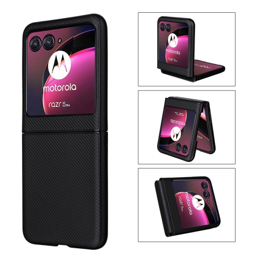 Силиконов Калъф Carbon Fibre Texture за Motorola Razr 40 Ultra 5G, Черен