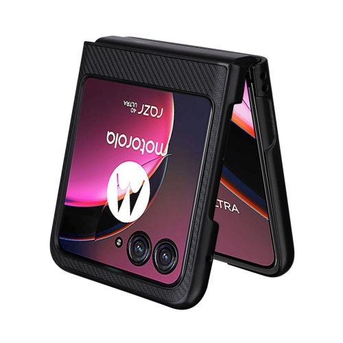 Силиконов Калъф Carbon Fibre Texture за Motorola Razr 40 Ultra 5G, Черен
