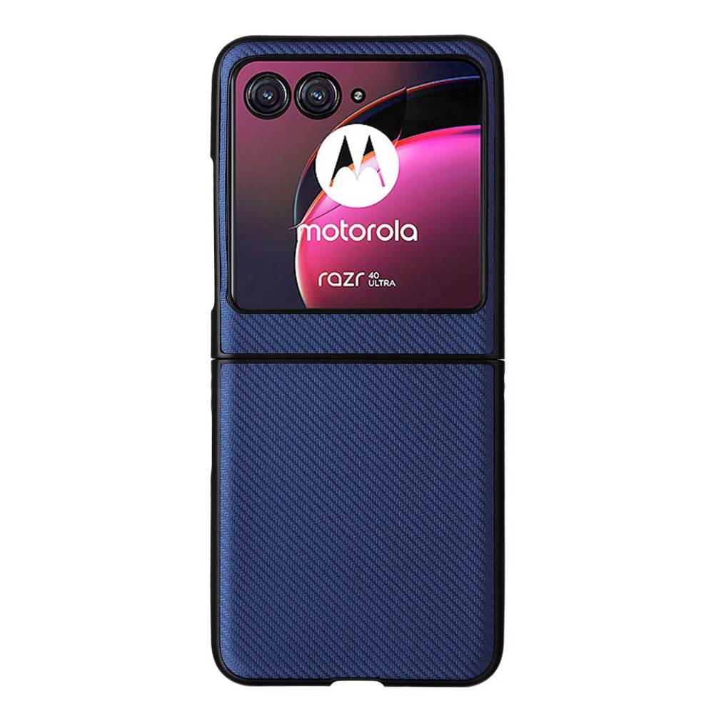 Силиконов Калъф Carbon Fibre Texture за Motorola Razr 40 Ultra 5G, Син
