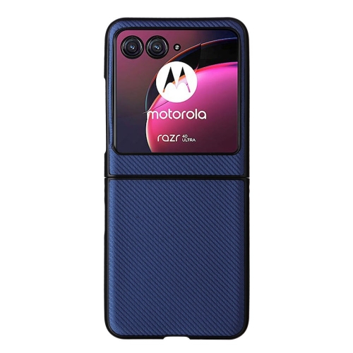 Силиконов Калъф Carbon Fibre Texture за Motorola Razr 40 Ultra 5G, Син