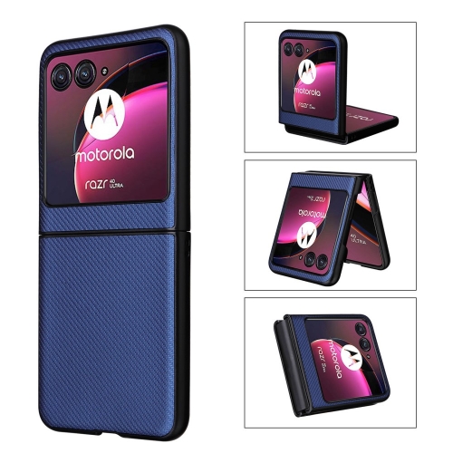 Силиконов Калъф Carbon Fibre Texture за Motorola Razr 40 Ultra 5G, Син