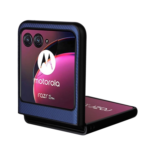 Силиконов Калъф Carbon Fibre Texture за Motorola Razr 40 Ultra 5G, Син