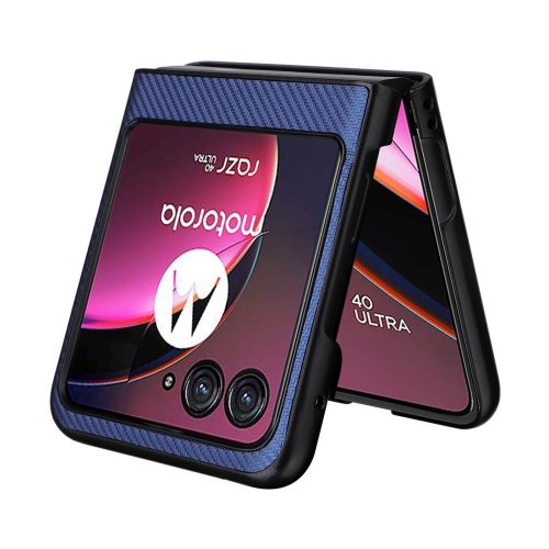 Силиконов Калъф Carbon Fibre Texture за Motorola Razr 40 Ultra 5G, Син