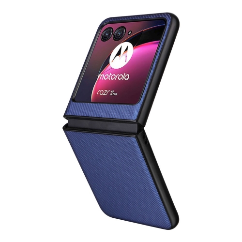 Силиконов Калъф Carbon Fibre Texture за Motorola Razr 40 Ultra 5G, Син