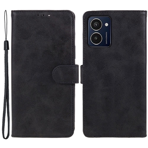 Калъф Тефтер Leather Calf Texture за HMD Pulse Pro, Черен