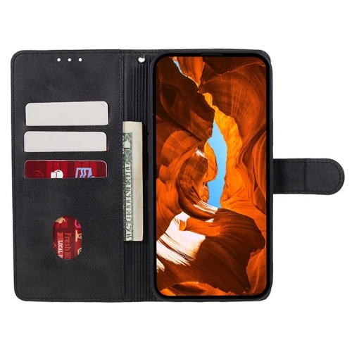 Калъф Тефтер Leather Calf Texture за HMD Pulse Pro, Черен