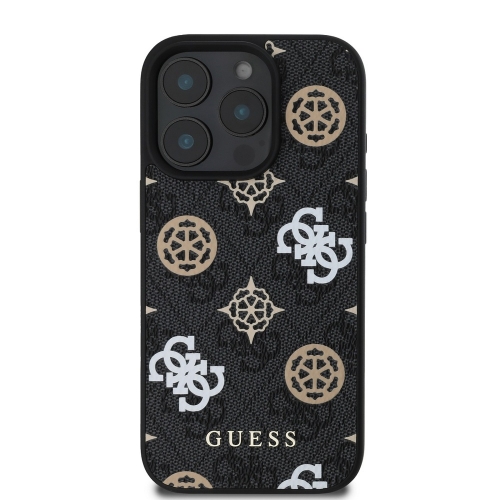 Калъф GUESS, PU 4G Peony MagSafe за iPhone 16 Pro, GUHMP16LP4PWPK, Черен
