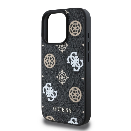 Калъф GUESS, PU 4G Peony MagSafe за iPhone 16 Pro, GUHMP16LP4PWPK, Черен