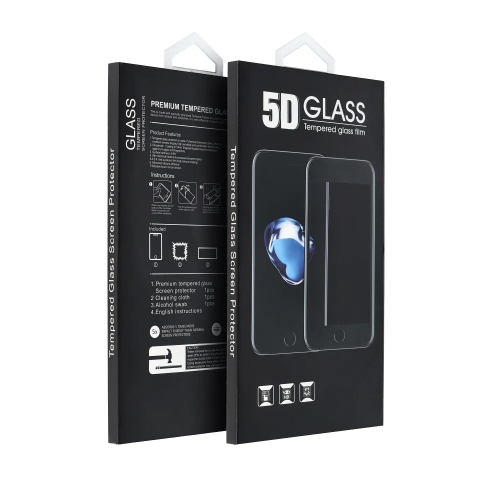 Стъклен Протектор 5D Full Glue за iPhone 16 Pro Max, Черен