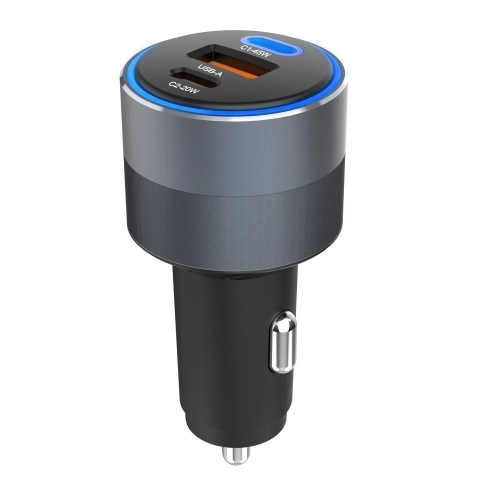 Зарядно за кола 12V Forcell F-Energy, 65W, PD, QC4.0, 2xUSB C, USB-A, Alu Car Charger 
