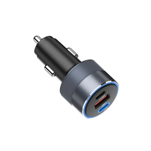 Зарядно за кола 12V Forcell F-Energy, 65W, PD, QC4.0, 2xUSB C, USB-A, Alu Car Charger 