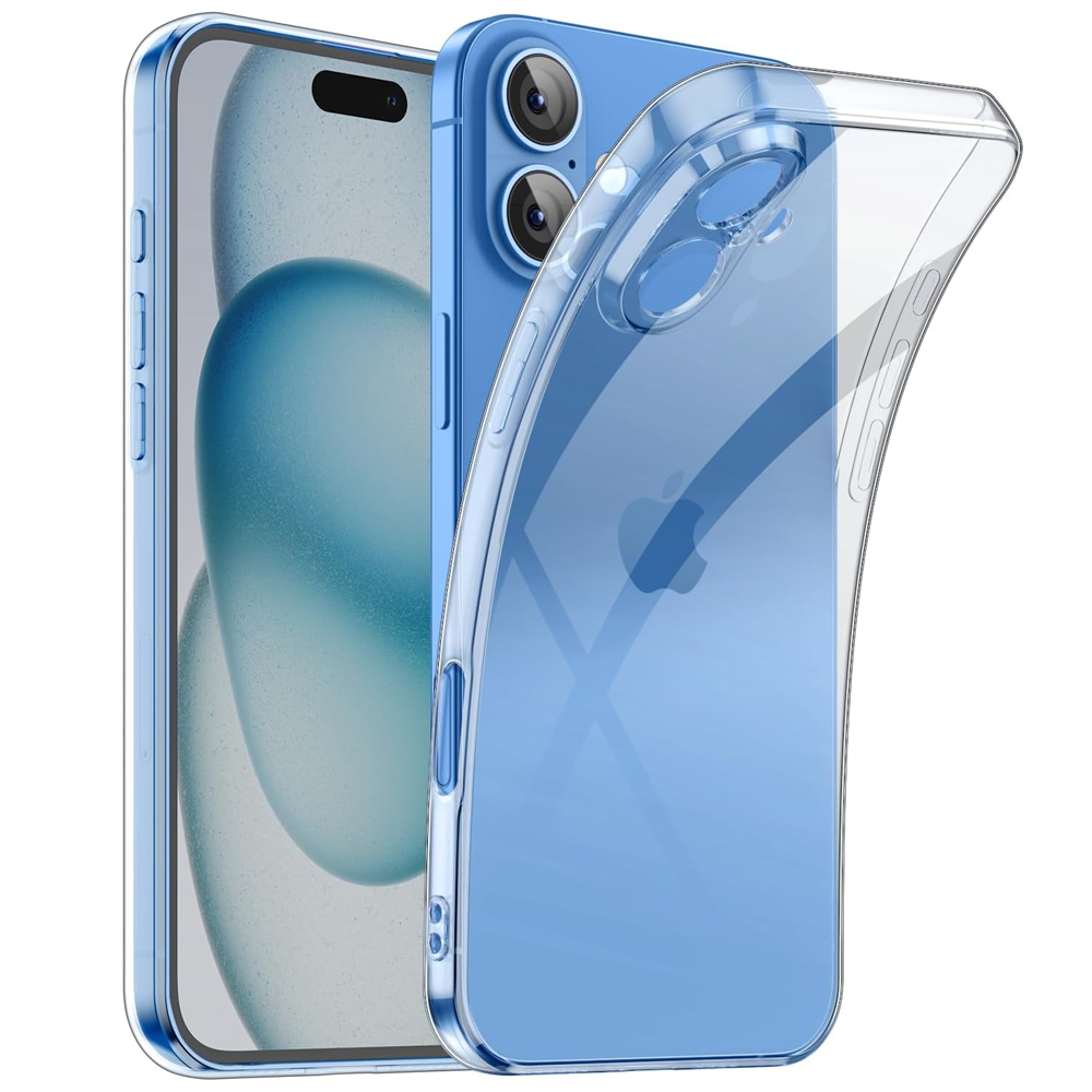 Силиконов калъф за iPhone 16, 2mm, Прозрачен