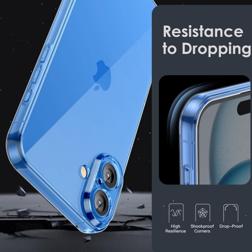 Силиконов калъф за iPhone 16, 2mm, Прозрачен