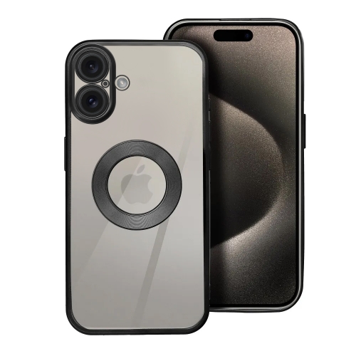 Силиконов калъф Glam за iPhone 16, Черен