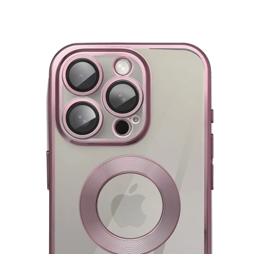 Силиконов калъф Glam за iPhone 16 Pro Max, Розов
