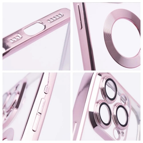 Силиконов калъф Glam за iPhone 16 Pro Max, Розов