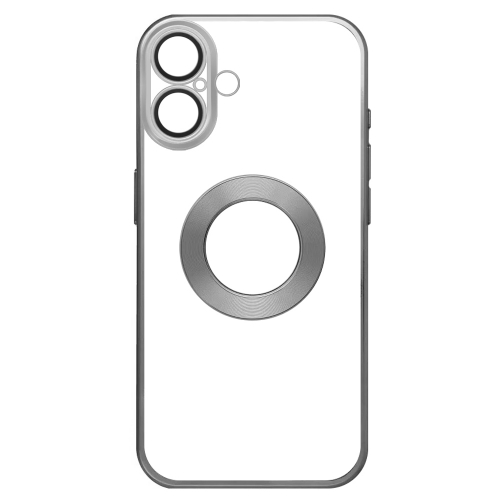 Силиконов калъф Glam за iPhone 16, Сребрист