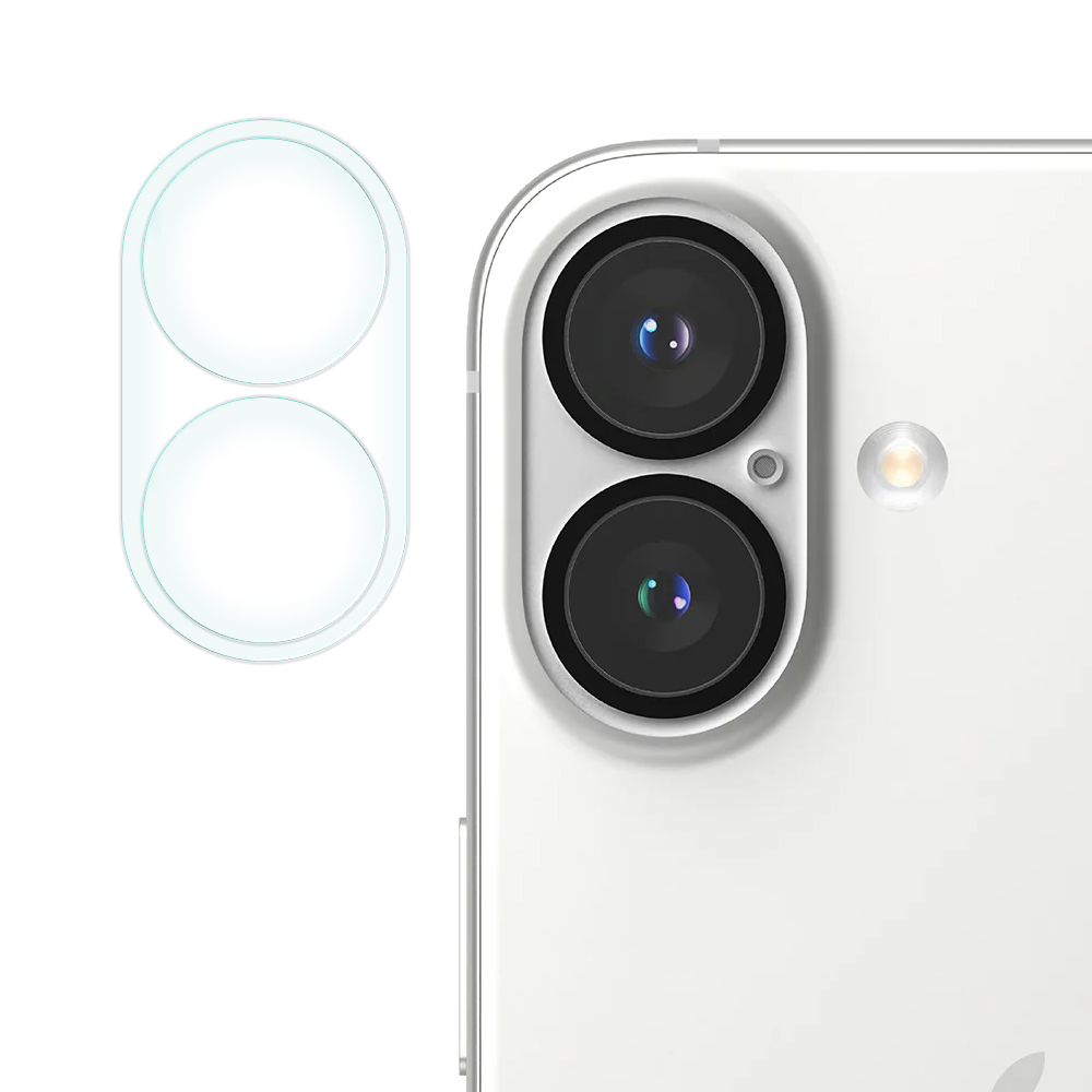 Стъклен Протектор 5D за камера на iPhone 16, Прозрачен