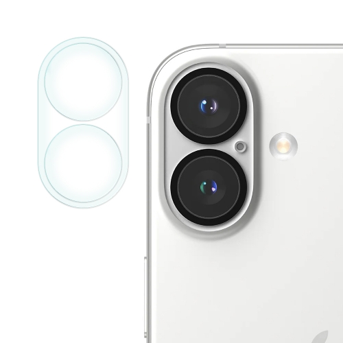 Стъклен Протектор 5D за камера на iPhone 16, Прозрачен