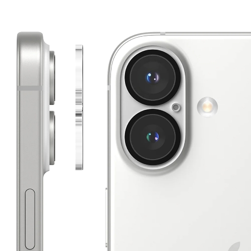Стъклен Протектор 5D за камера на iPhone 16, Прозрачен