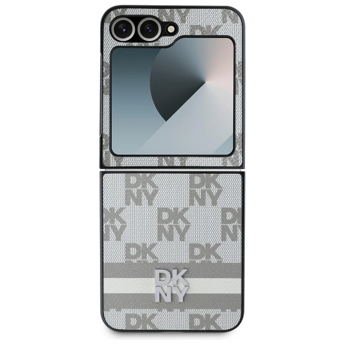 Калъф DKNY за Samsung Galaxy Z Flip 6, PU Leather Checkered Pattern and Stripe Case, DKHCZF6PCPTSSE