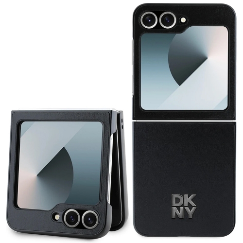 Калъф DKNY за Samsung Galaxy Z Flip 6, PU Leather Stack Logo Case, DKHCZF6PSMCSLK