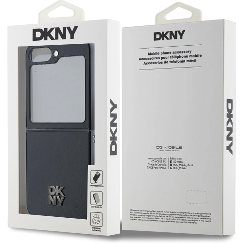 Калъф DKNY за Samsung Galaxy Z Flip 6, PU Leather Stack Logo Case, DKHCZF6PSMCSLK
