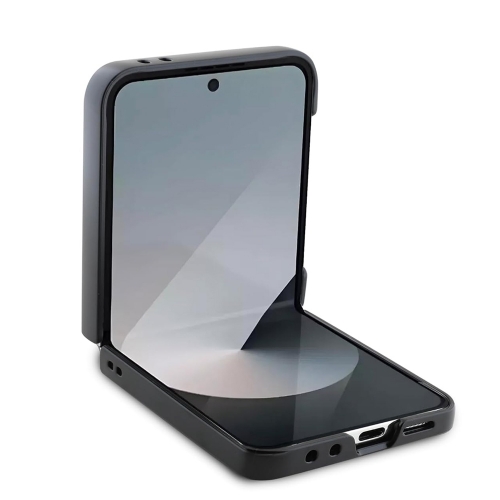 Калъф BMW за Samsung Galaxy Z Flip 6, M PU Carbon Tricolor Stripe, BMHCZF623PUDTK