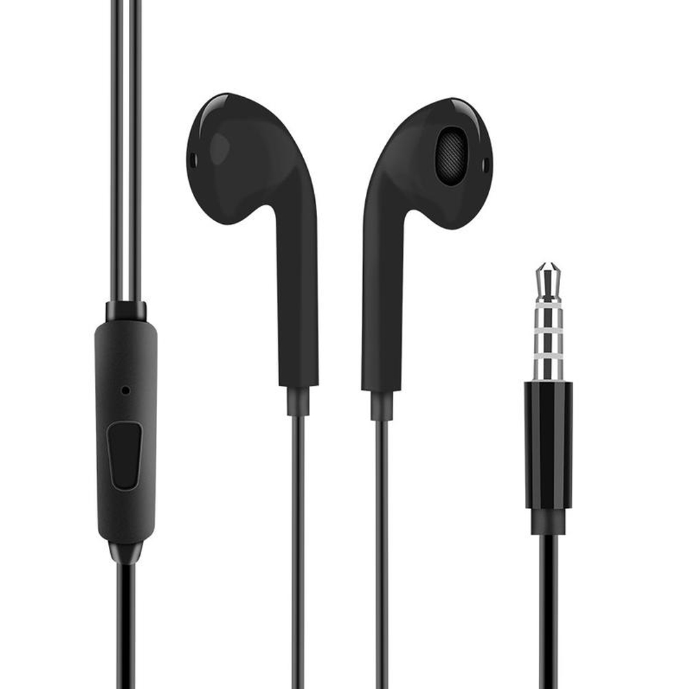 Слушалки с микрофон OBAL-ME Wired Earphones 3.5mm Jack, Черен