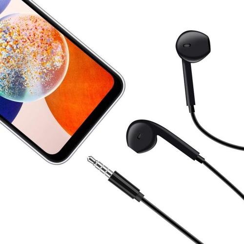 Слушалки с микрофон OBAL-ME Wired Earphones 3.5mm Jack, Черен
