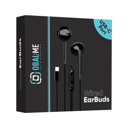 Слушалки с микрофон OBAL-ME Wired Earphones USB-C, Черен