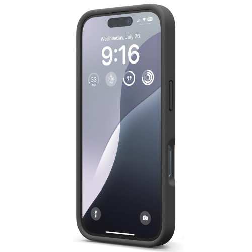 Силиконов калъф Matte за iPhone 16 Plus, Черен