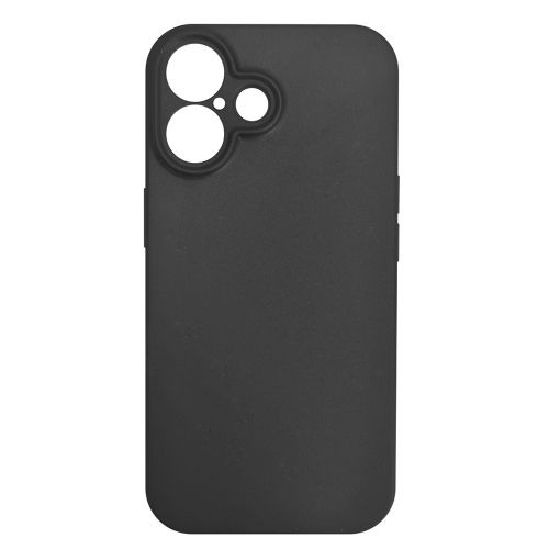 Силиконов калъф Matte за iPhone 16 Plus, Черен