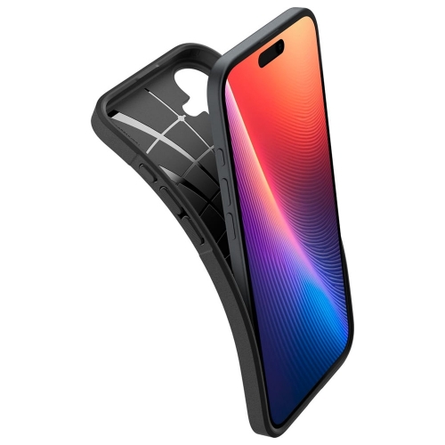 Удароустойчив калъф Spigen Core Armor за iPhone 16, ACS08220, Matte, Черен
