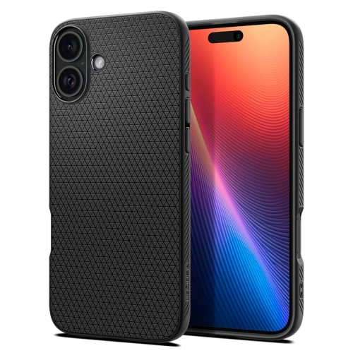 Удароустойчив Калъф Spigen Liquid Air за iPhone 16, ACS08194, Matte, Черен