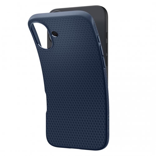 Удароустойчив Калъф Spigen Liquid Air за iPhone 16, ACS08195, Matte, Тъмно син