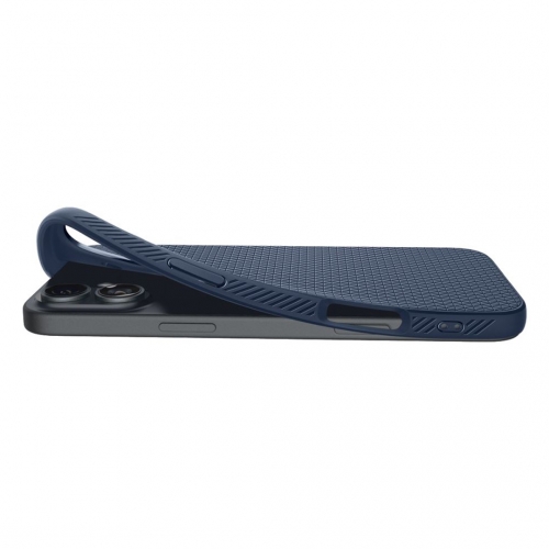 Удароустойчив Калъф Spigen Liquid Air за iPhone 16, ACS08195, Matte, Тъмно син