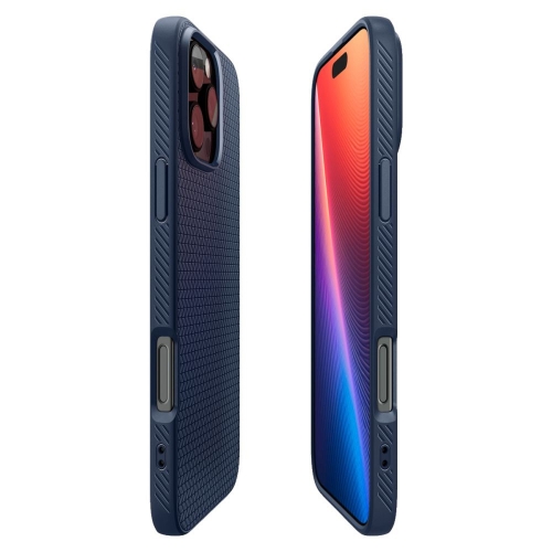 Удароустойчив Калъф Spigen Liquid Air за iPhone 16 Pro, ACS08118, Matte, Тъмно син