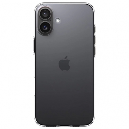 Силиконов калъф Spigen Liquid Crystal за iPhone 16, ACS08190, Прозрачен
