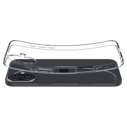 Силиконов калъф Spigen Liquid Crystal за iPhone 16 Plus, ACS08064, Прозрачен