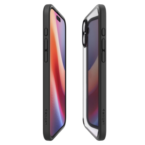Удароустойчив калъф Spigen Ultra Hybrid за iPhone 16, ACS08201, Matte, Черен