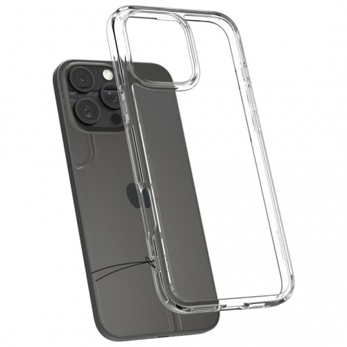 Удароустойчив калъф Spigen Ultra Hybrid за iPhone 16 Pro, ACS08121, Прозрачен