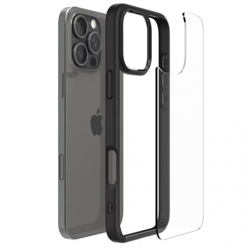 Удароустойчив калъф Spigen Ultra Hybrid за iPhone 16 Pro, ACS08125, Matte, Черен