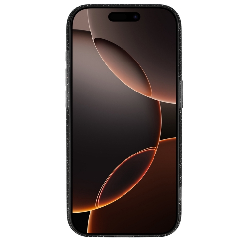 Удароустойчив калъф Glitter MagSF за iPhone 16 Pro, Черен