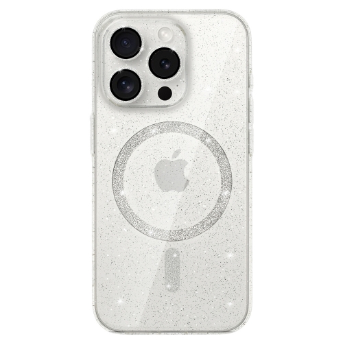 Удароустойчив калъф Glitter MagSF за iPhone 16 Pro Max, Прозрачен